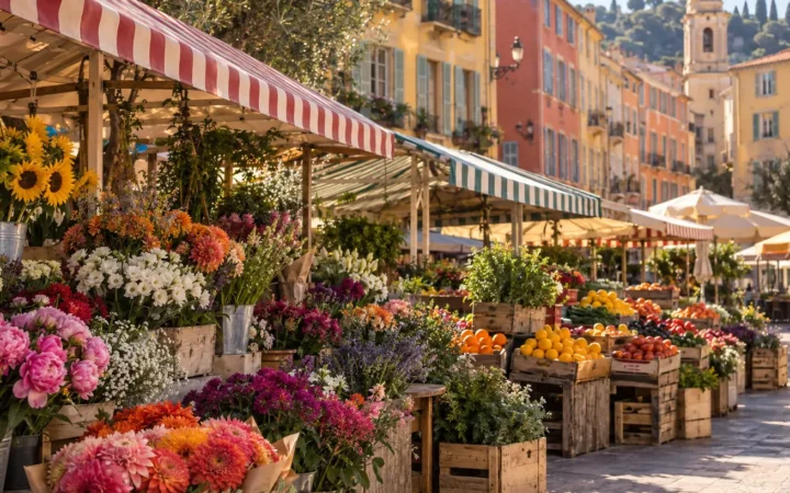 Cours Saleya à Nice : guide complet du marché, cycle annuel et producteurs locaux incontournables