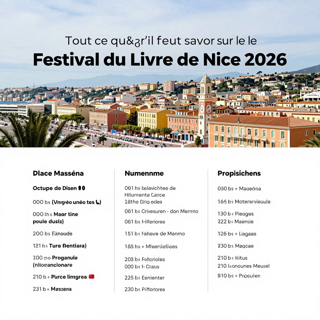 Festival du Livre de Nice 2026 : programme, dates, accès et conseils pratiques
