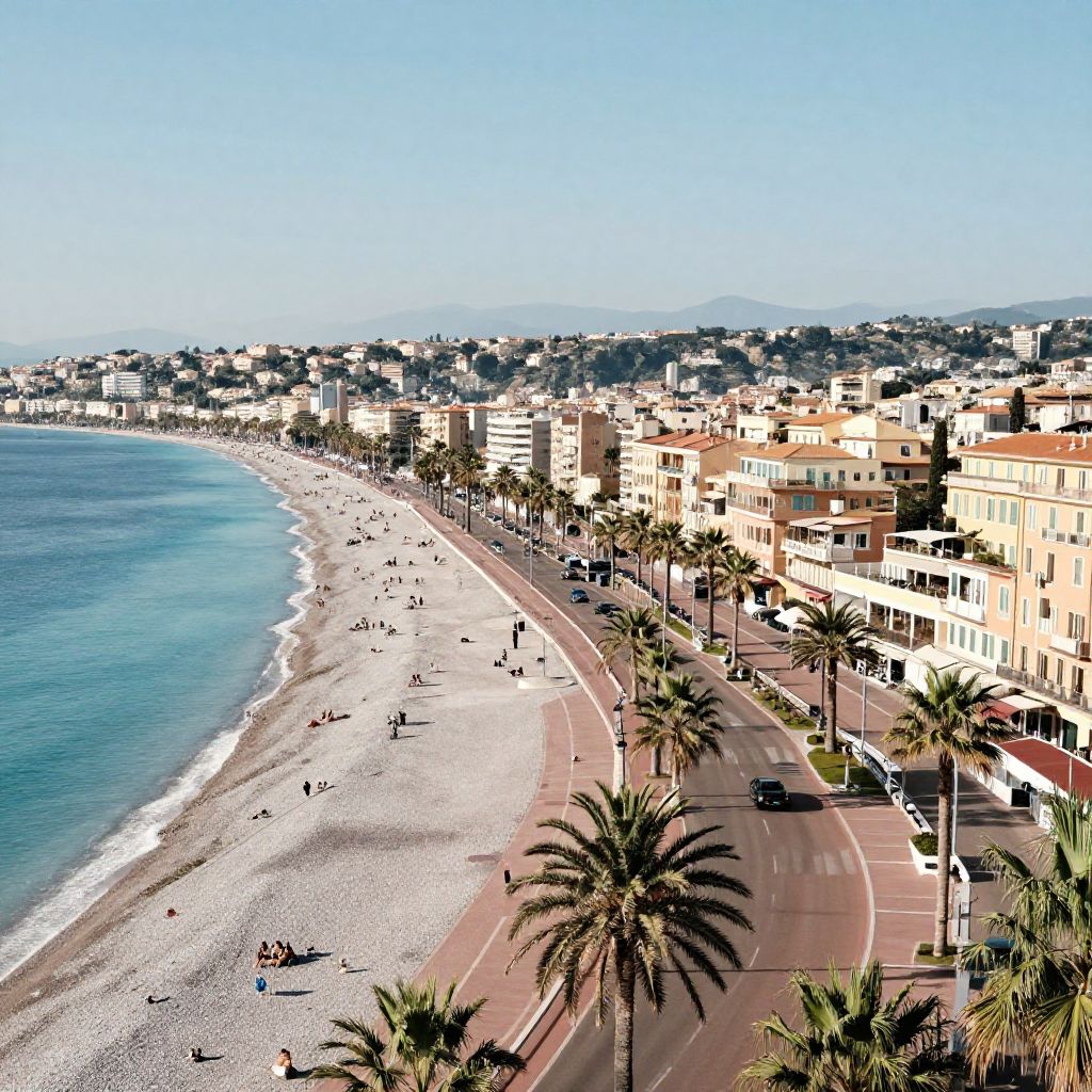 Promenade des Anglais vue panoramique Nice