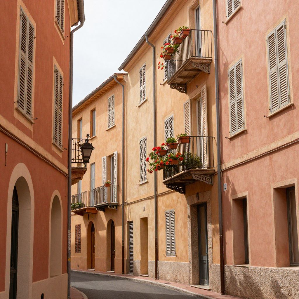 Facades ocres du Vieux-Nice