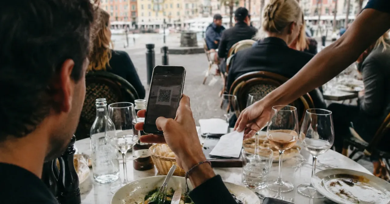 Un QR code à table